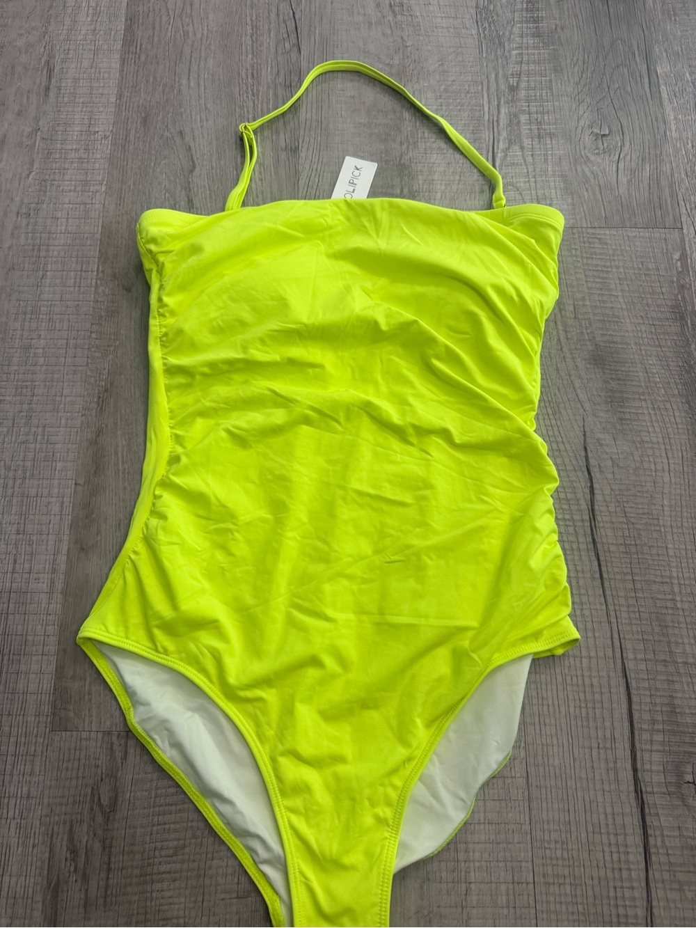 Neon Yellow One-Piece Swimsuit - Classic Fit